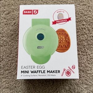 Dash Easter Egg Mini Waffle Maker - Mint Green